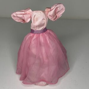 Vintage 1984 Barbie Wedding Party Bridesmaid Dress #7967 Pink Gown